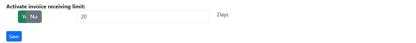 Days input field
