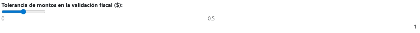 Campo de Tolerancia de montos